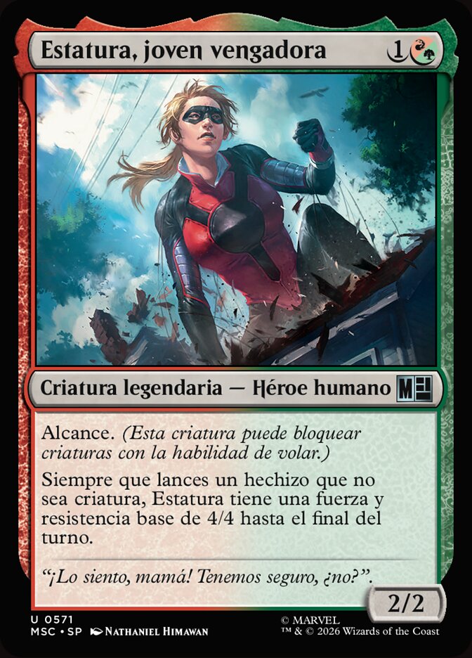 Estatura, joven vengadora