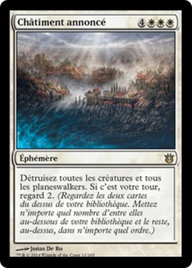 Châtiment annoncé