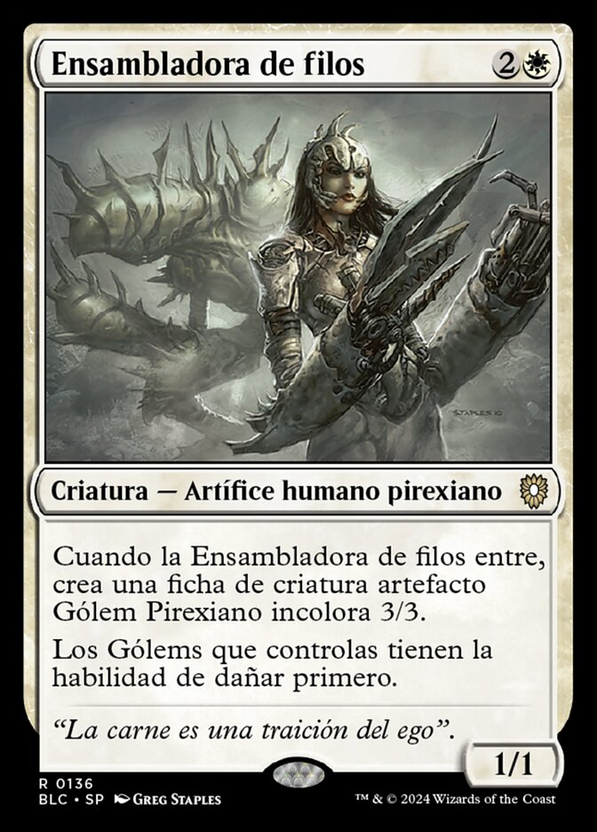 Ensambladora de filos