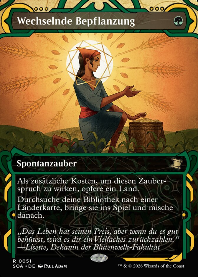 Wechselnde Bepflanzung
