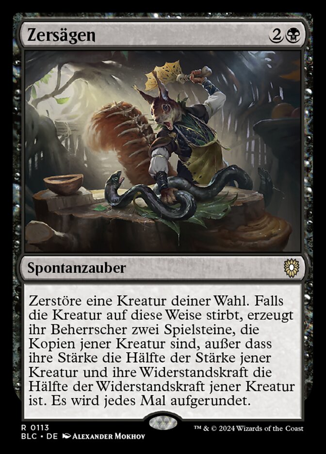 Zersägen