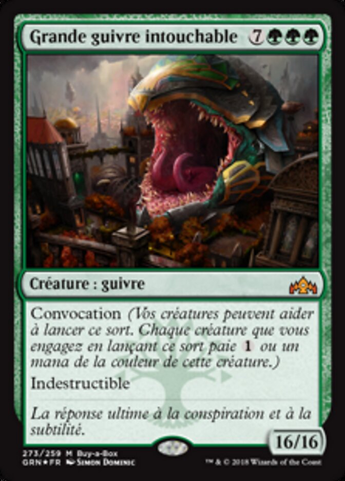 Grande guivre intouchable