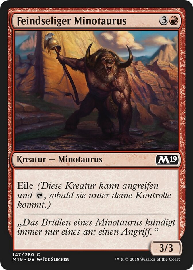Feindseliger Minotaurus