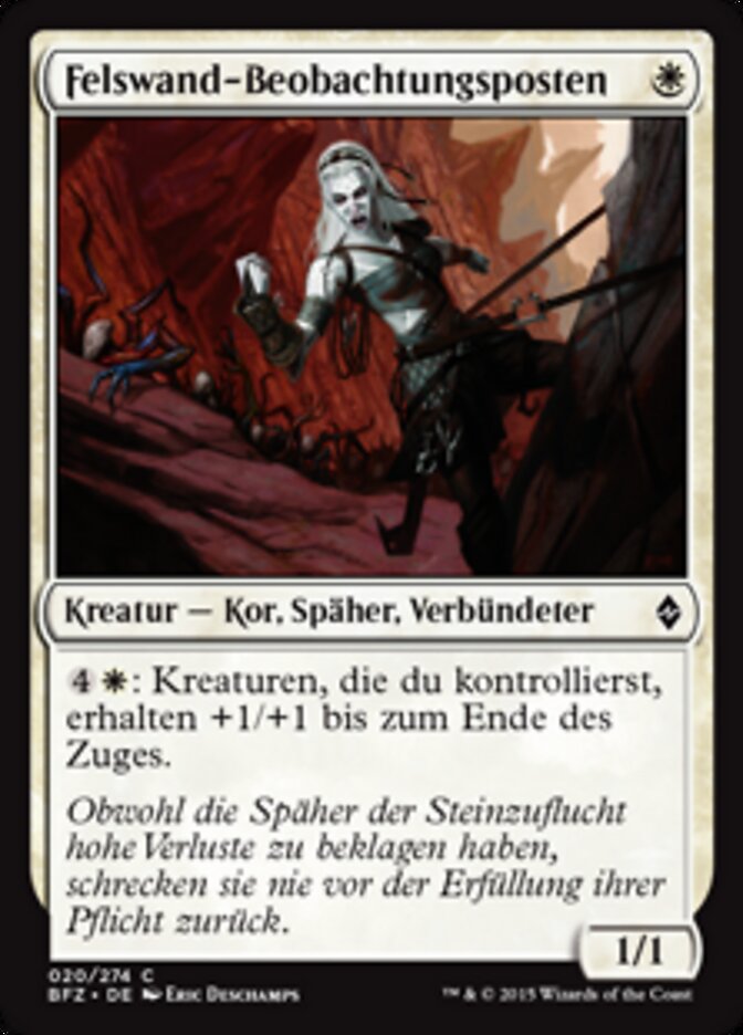 Felswand-Beobachtungsposten