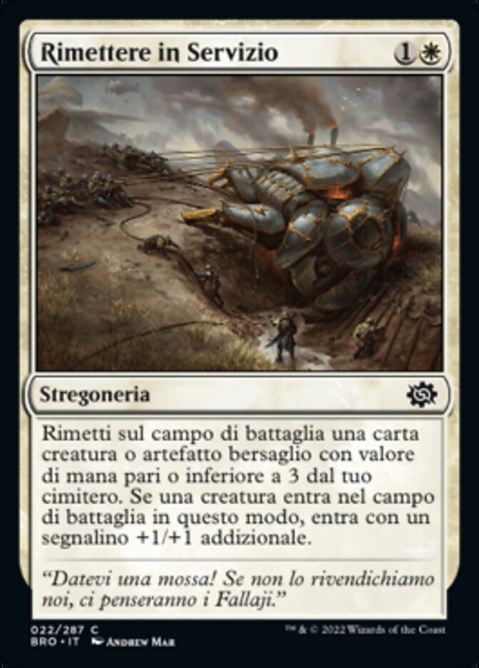 Rimettere in Servizio