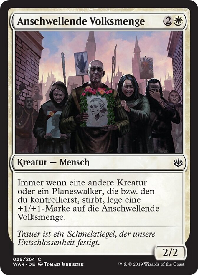 Anschwellende Volksmenge