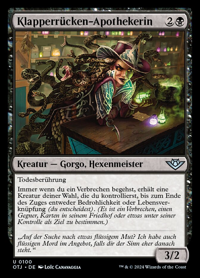 Klapperrücken-Apothekerin