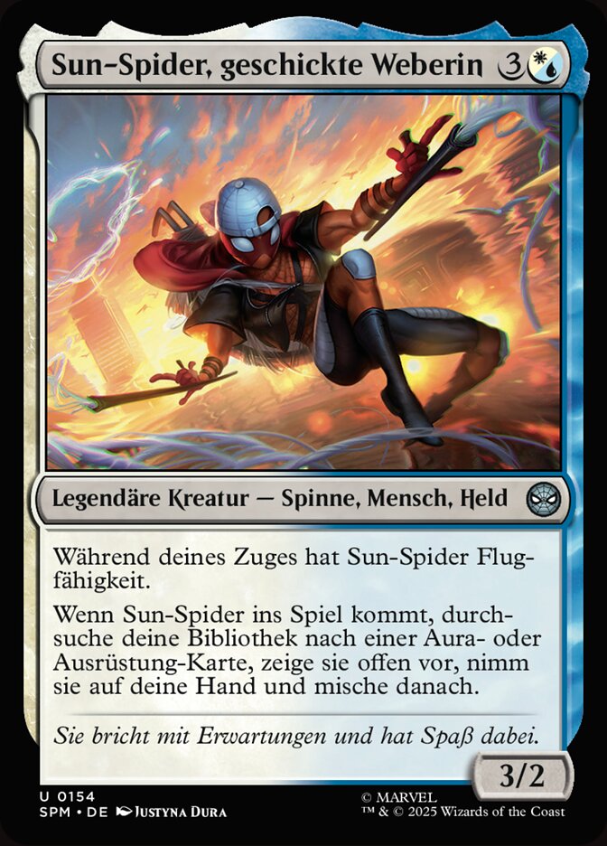 Sun-Spider, geschickte Weberin