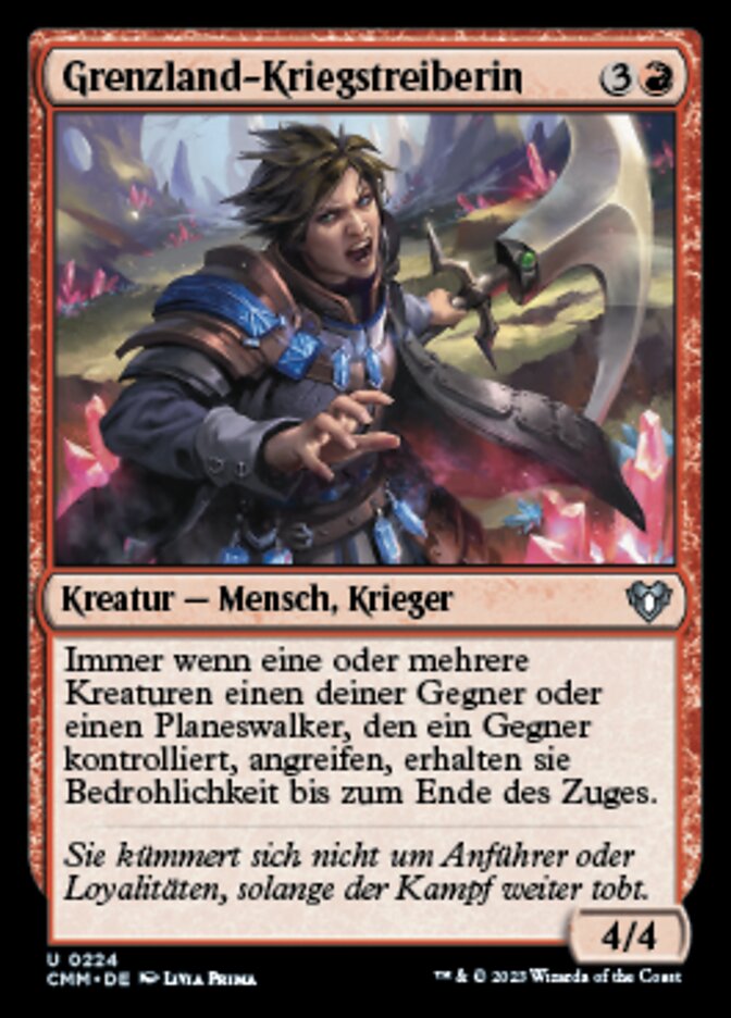 Grenzland-Kriegstreiberin
