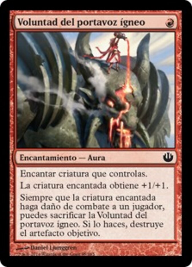 Voluntad del portavoz ígneo
