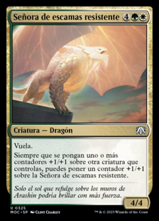 Señora de escamas resistente
