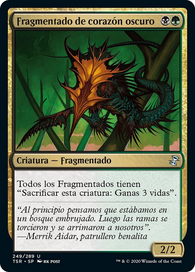 Fragmentado de corazón oscuro