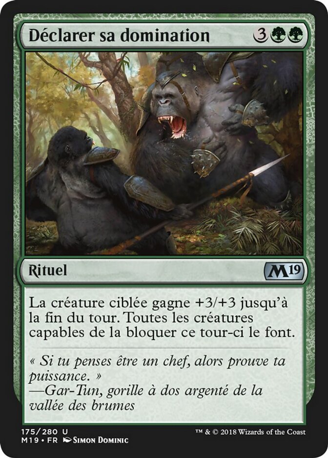 Déclarer sa domination