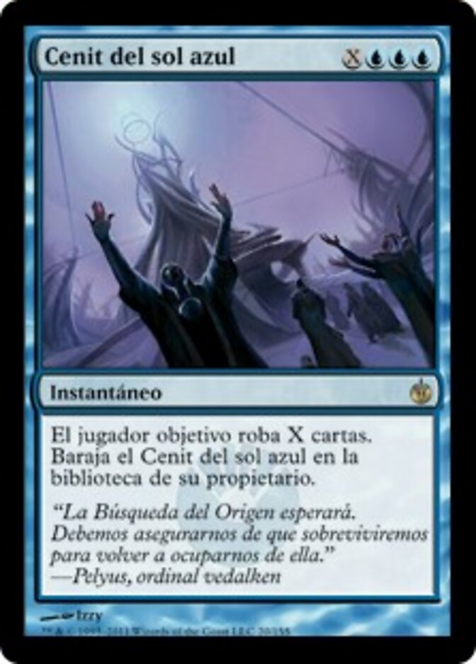 Cenit del sol azul