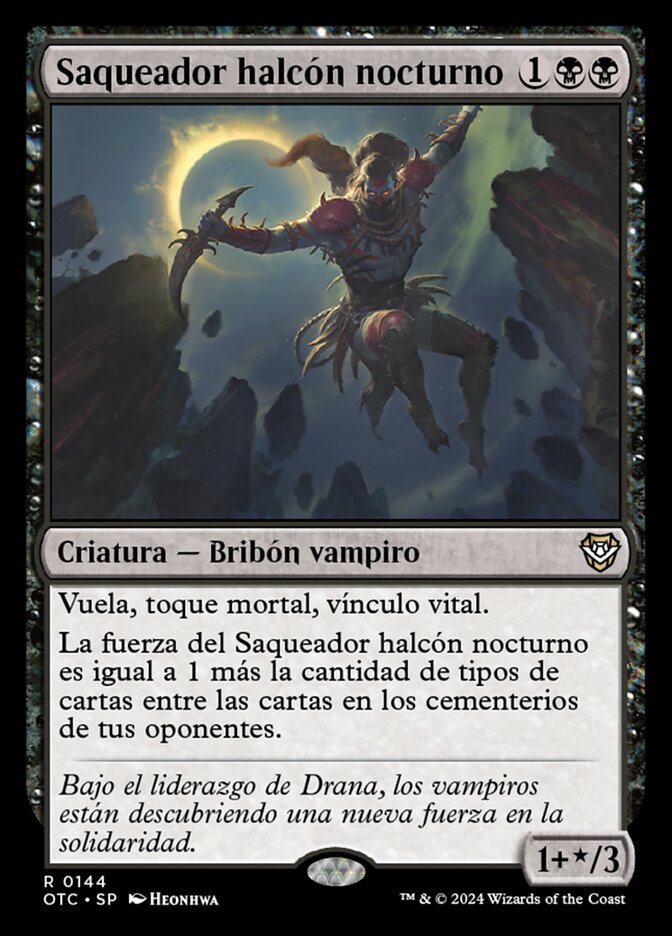 Saqueador halcón nocturno