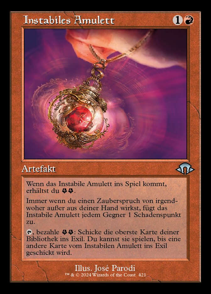 Instabiles Amulett