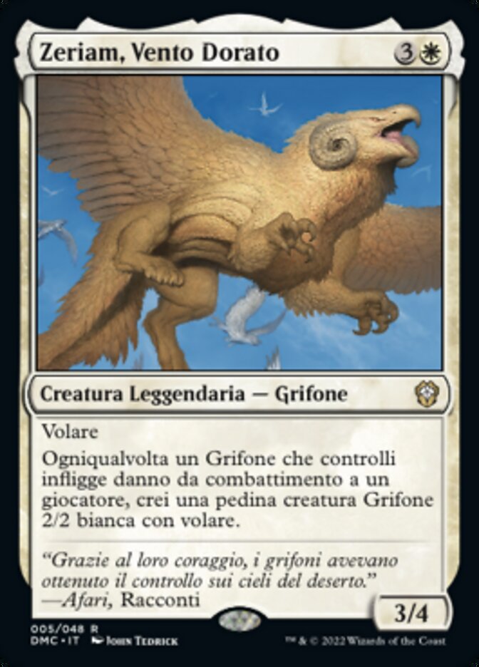 Zeriam, Vento Dorato