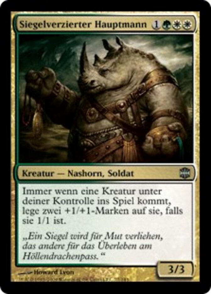 Siegelverzierter Hauptmann