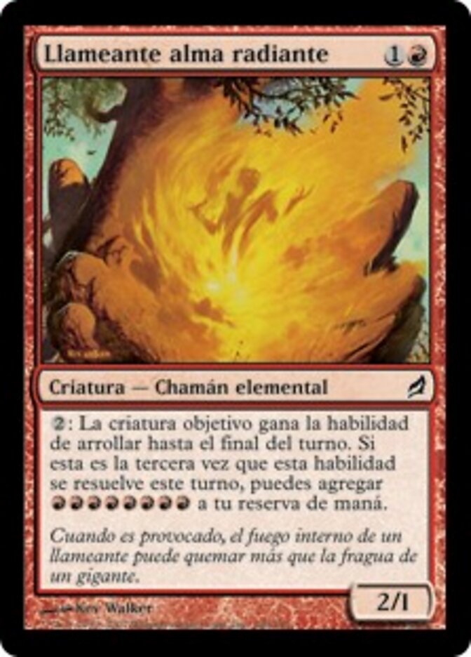 Llameante alma radiante