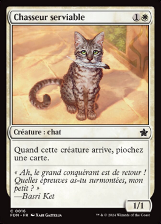 Chasseur serviable