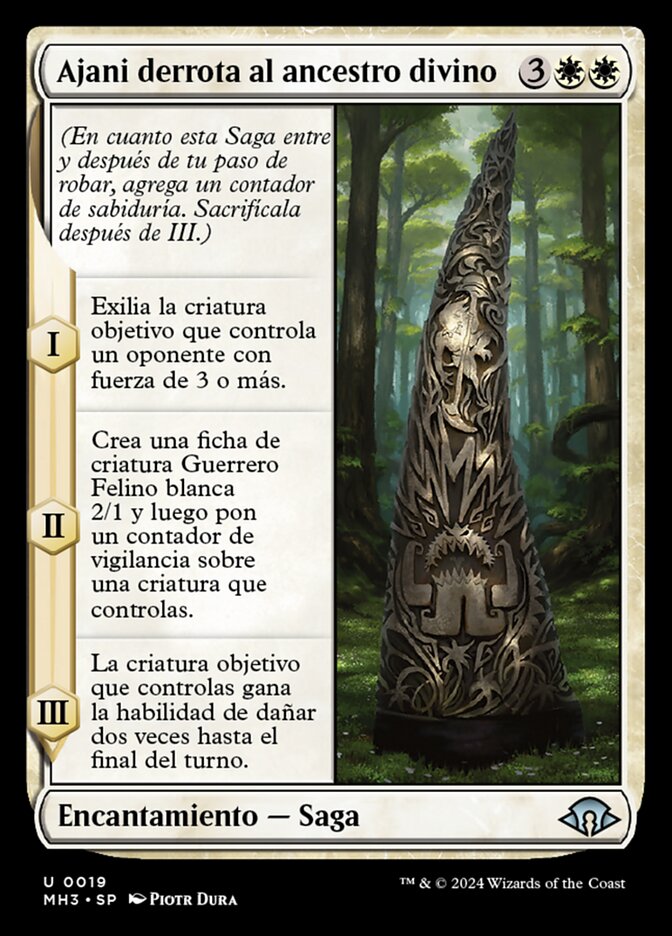 Ajani derrota al ancestro divino
