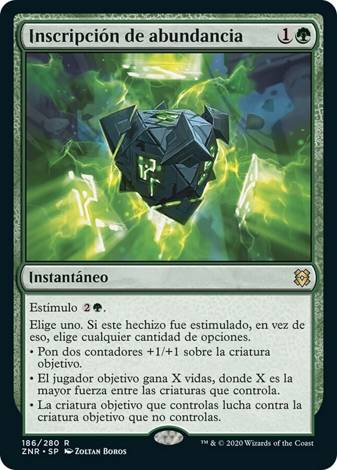 Inscripción de abundancia