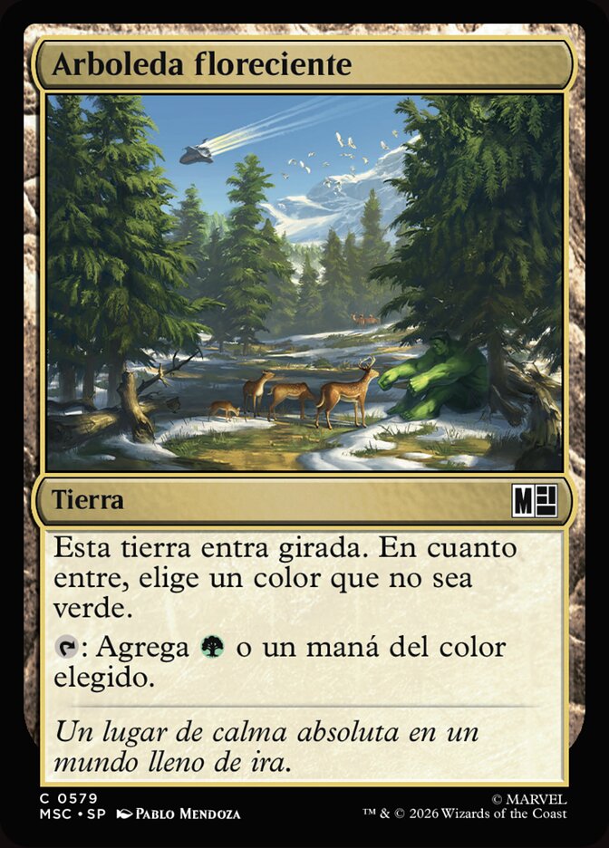 Arboleda floreciente