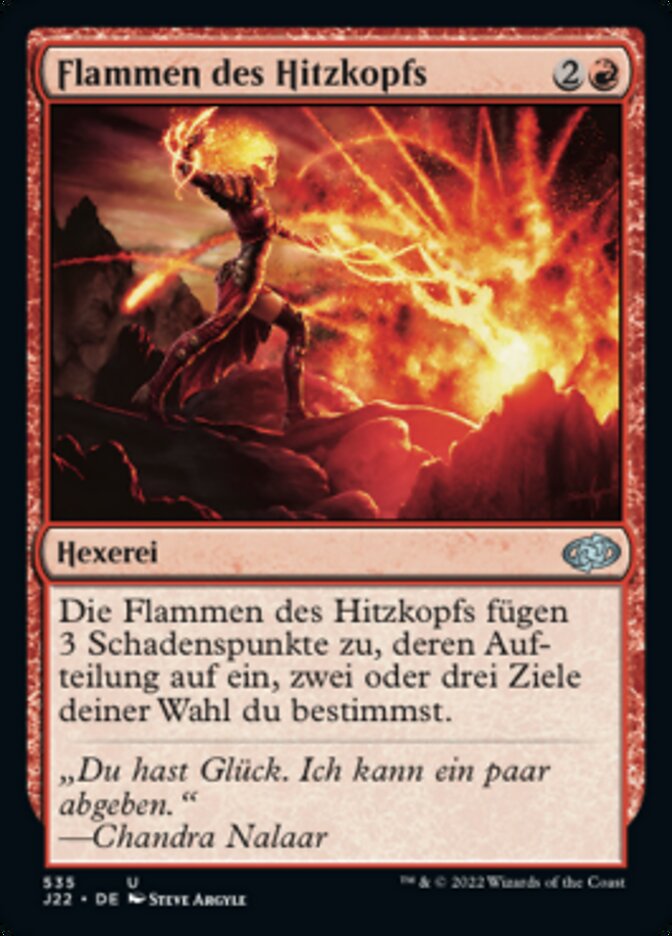 Flammen des Hitzkopfs