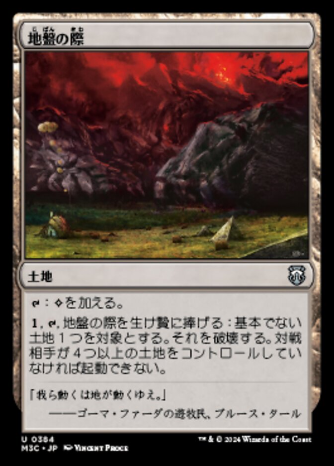 地盤の際