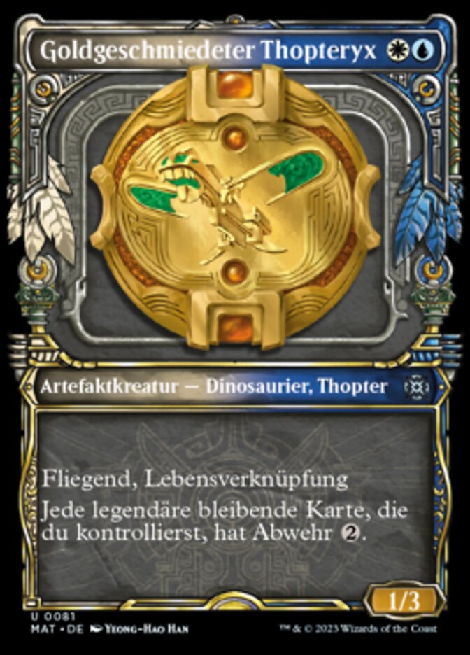 Goldgeschmiedeter Thopteryx