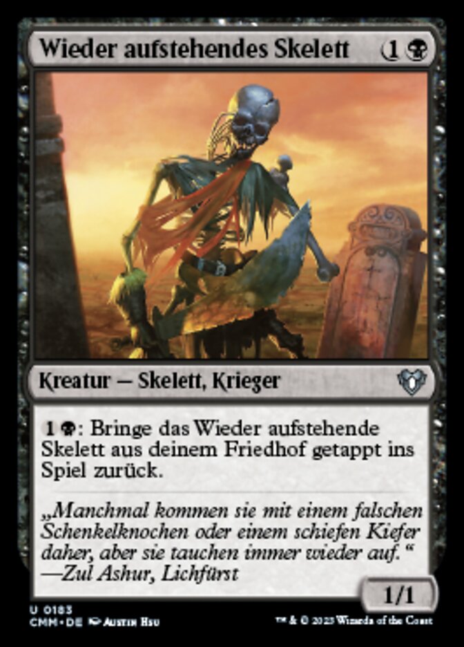 Wieder aufstehendes Skelett