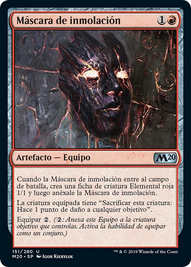 Máscara de inmolación