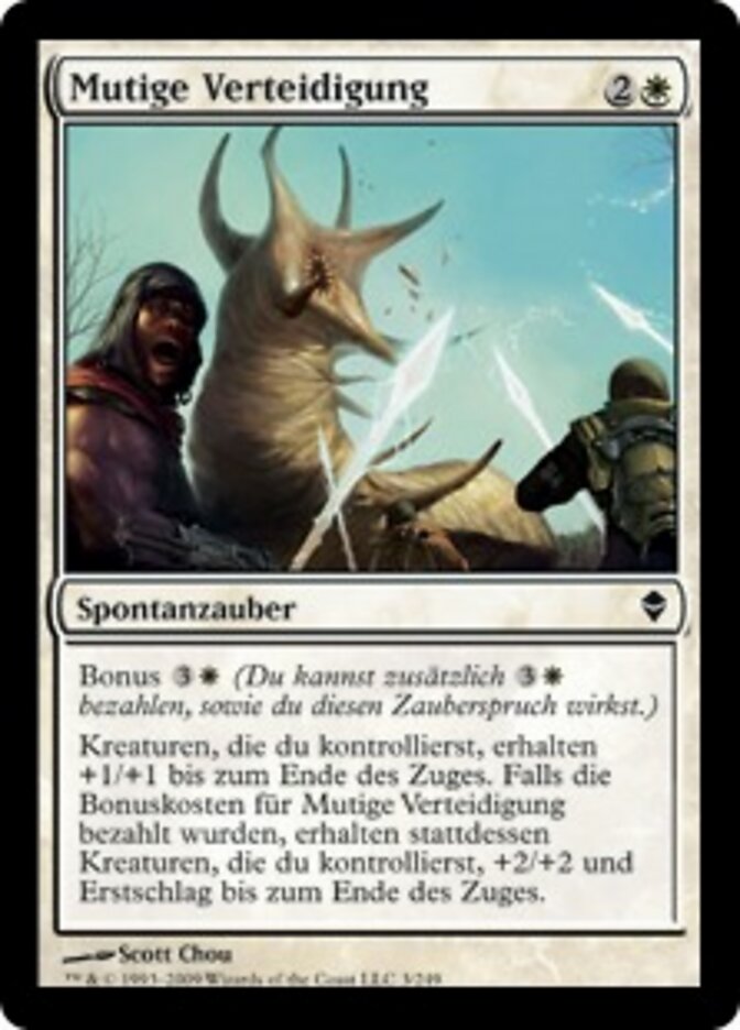 Mutige Verteidigung