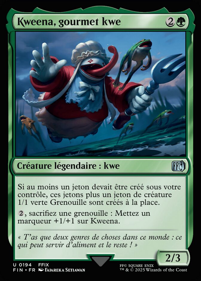 Kweena, gourmet kwe