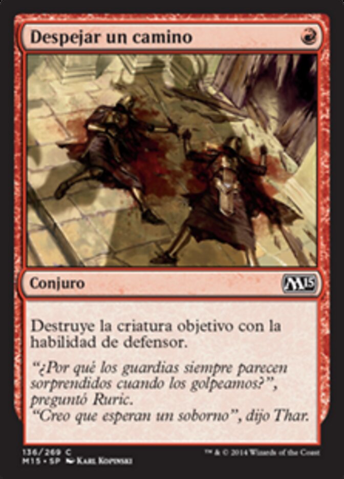 Despejar un camino