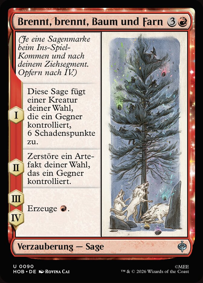 Brennt, brennt, Baum und Farn