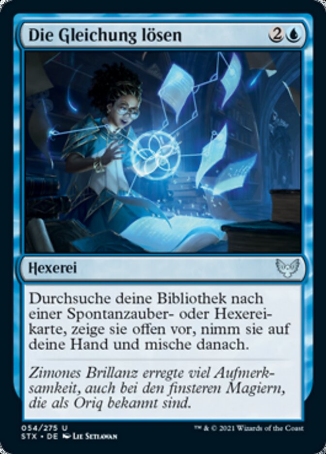 Die Gleichung lösen