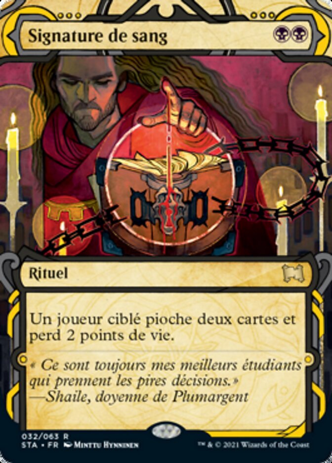 Signature de sang