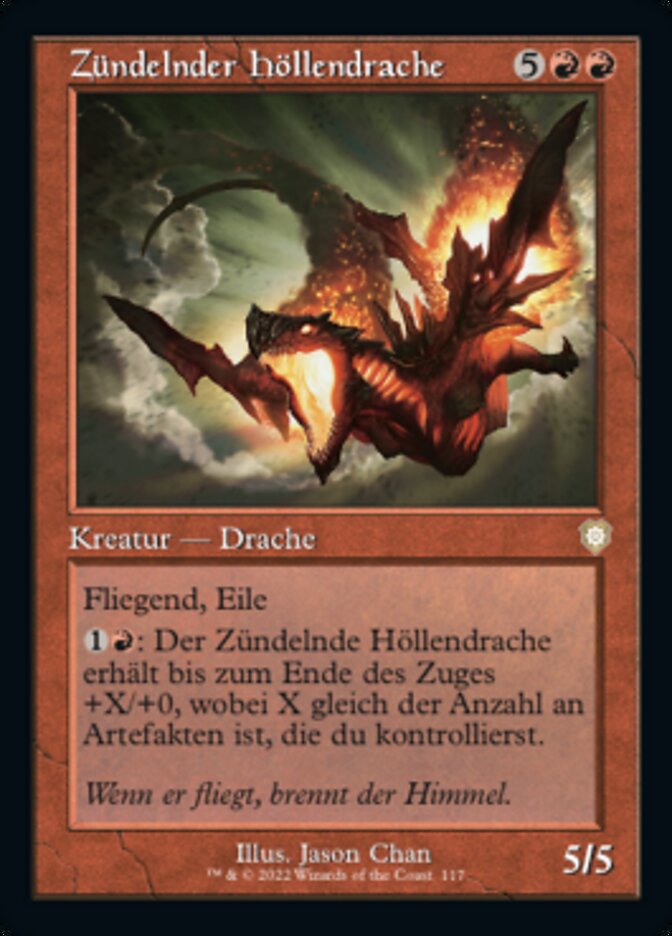 Zündelnder Höllendrache