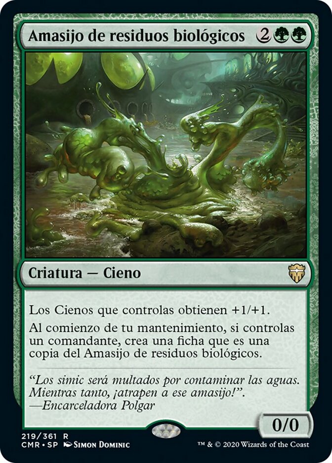 Amasijo de residuos biológicos