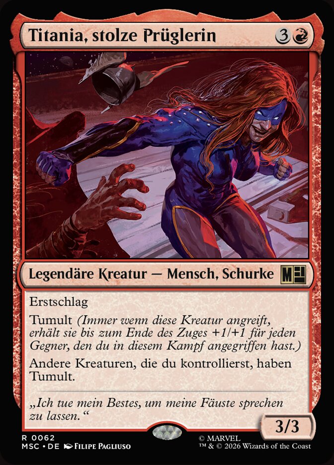 Titania, stolze Prüglerin