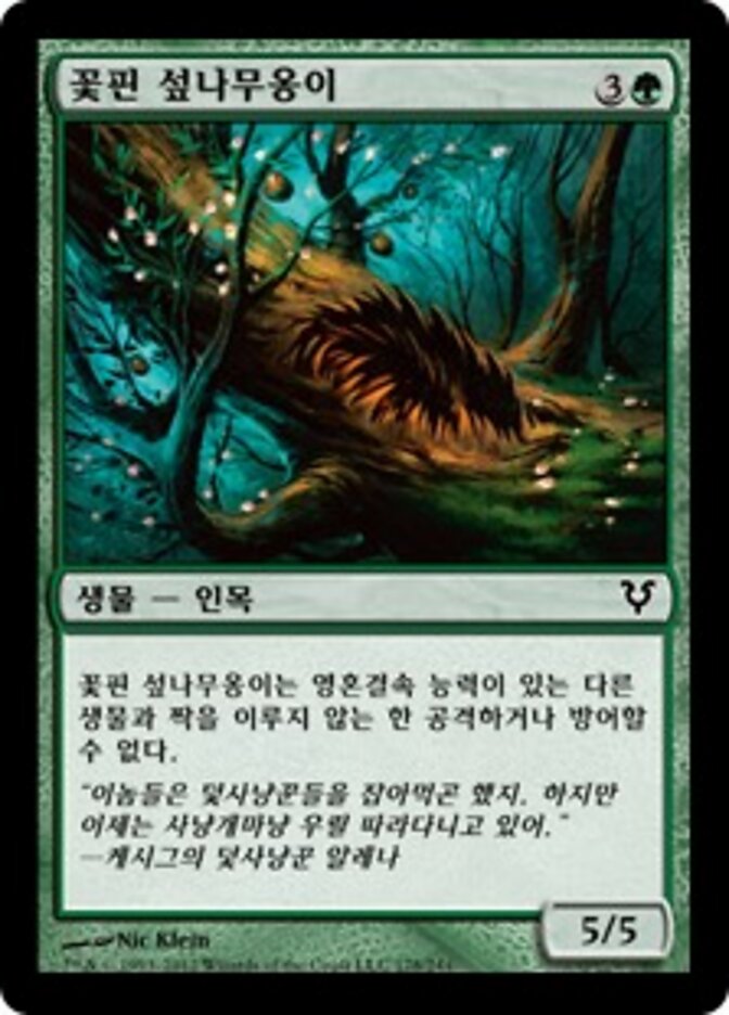 꽃핀 섶나무옹이