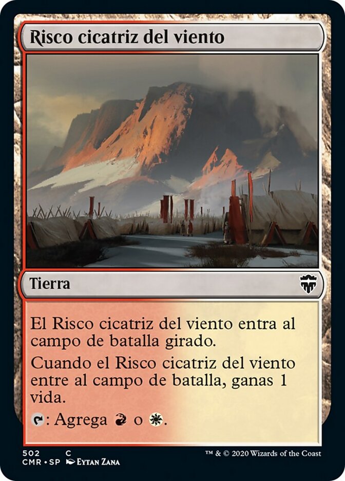 Risco cicatriz del viento