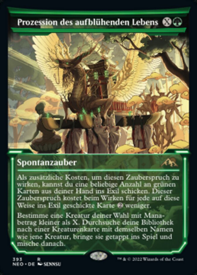 Prozession des aufblühenden Lebens