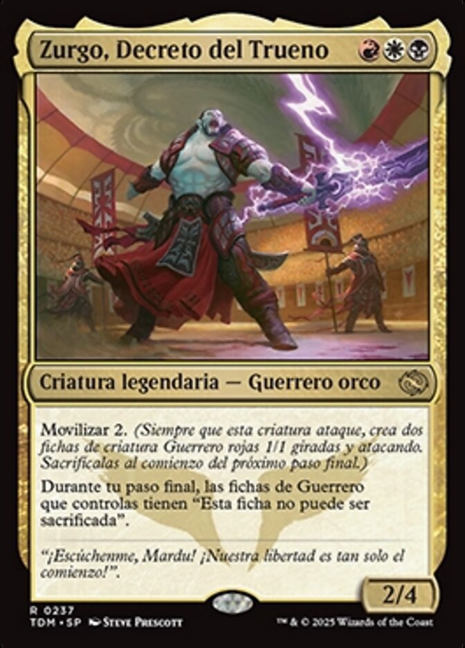 Zurgo, Decreto del Trueno