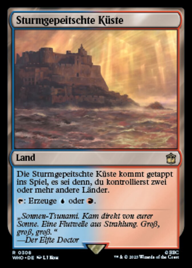 Sturmgepeitschte Küste