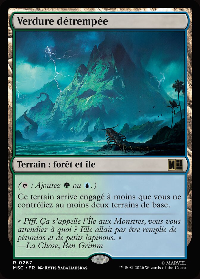 Verdure détrempée