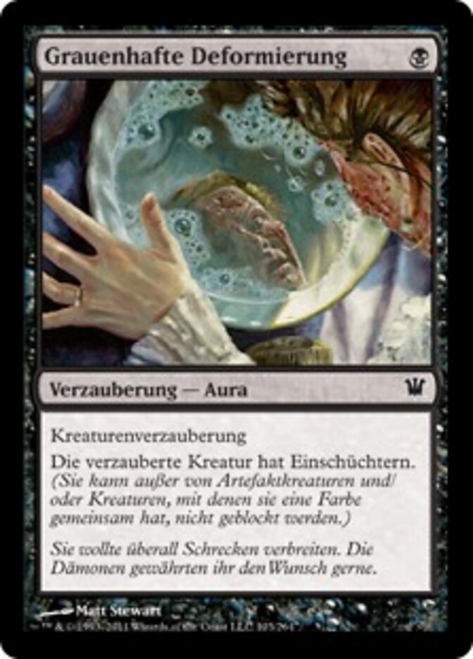 Grauenhafte Deformierung