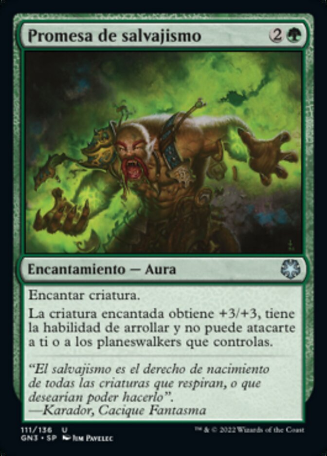 Promesa de salvajismo