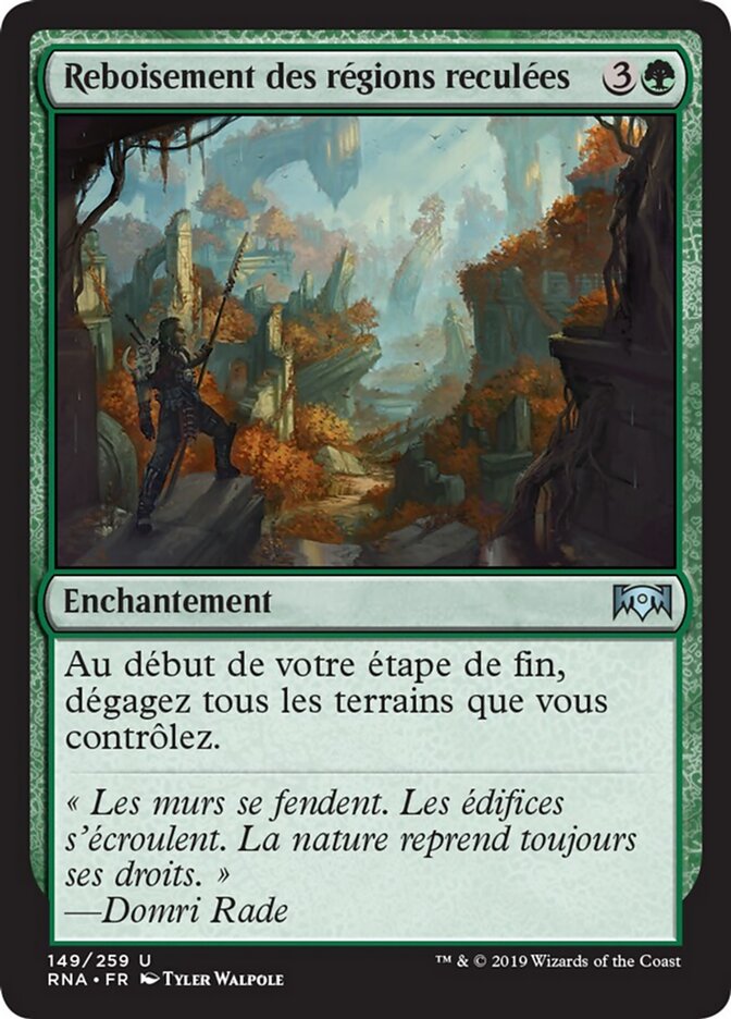 Reboisement des régions reculées